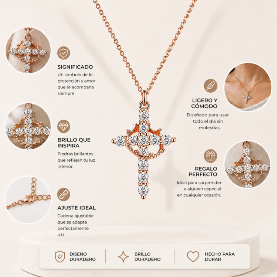 Collar con cruz cristiana