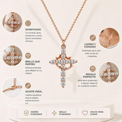 Collar con cruz cristiana