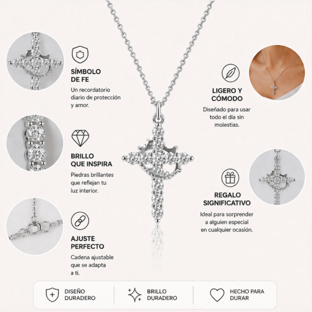 Collar con cruz cristiana